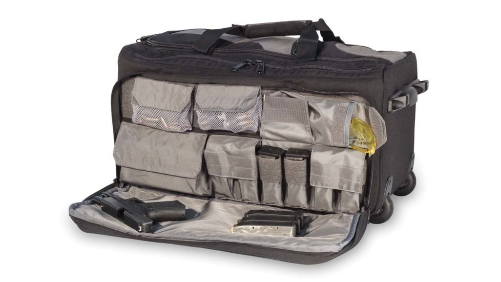 Elite Survival Systems Range Roller, Rolling Range Bag, Black/Gray - 21x13x11in 9010-B