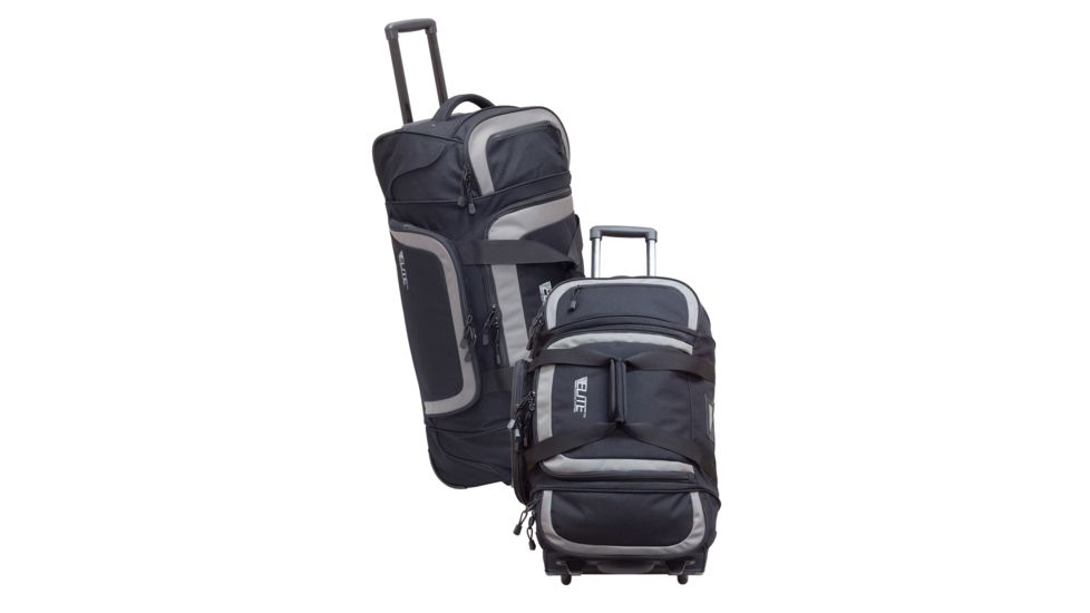 Elite Survival Systems Travel Prone Check-Mate Rolling Gear Bag, Black/Gray 6010-B
