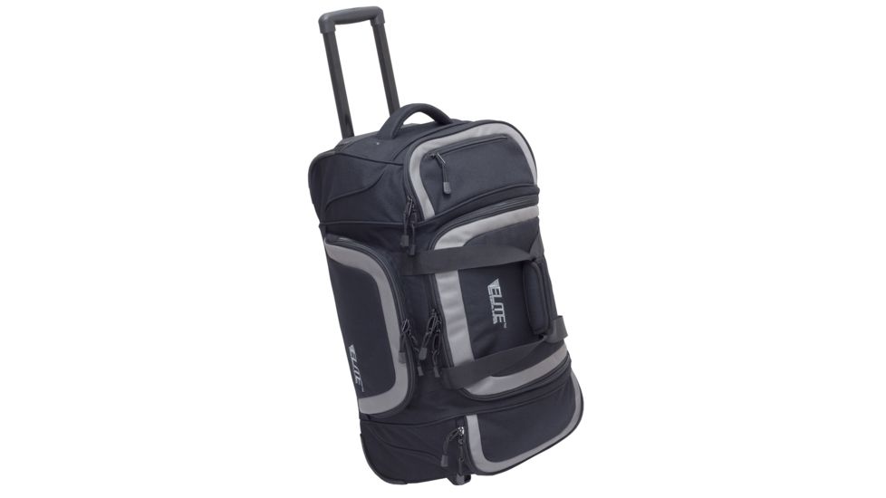 Elite Survival Systems Travel Prone Check-Mate Rolling Gear Bag, Black/Gray 6010-B