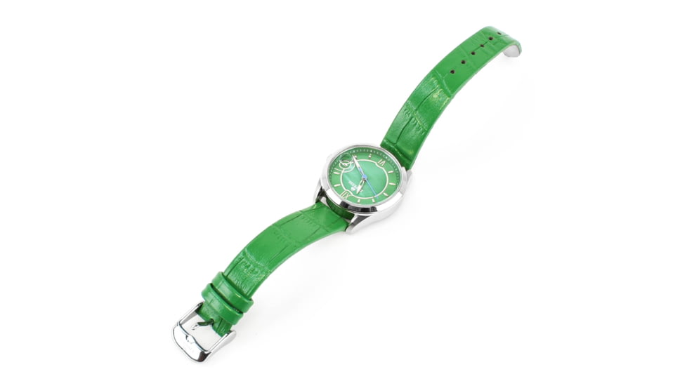 Empress Messalina MOP Leather-Band Watch w/Date, Green, EMPEM2402