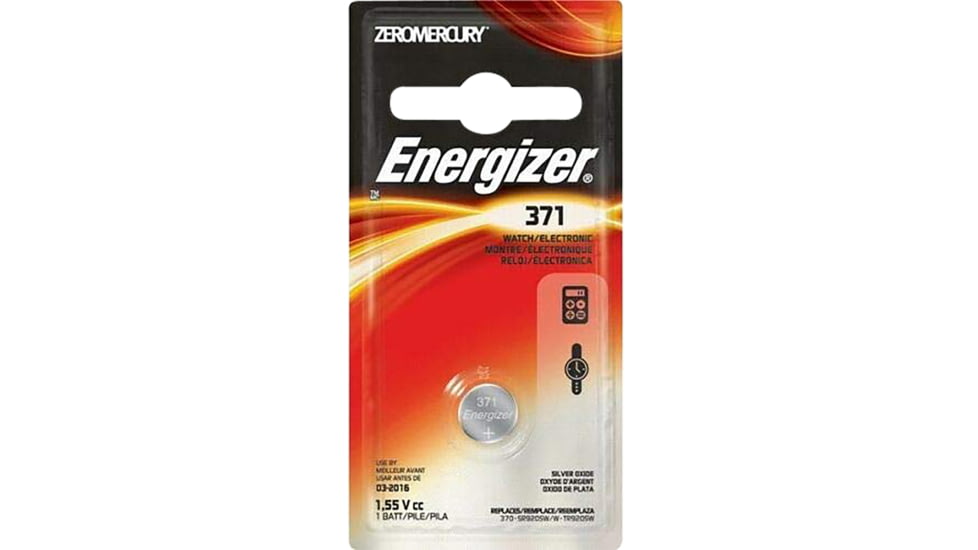Rayovac Energizer 371 Battery, Silver Oxide, 1.55 Volts, 46370075