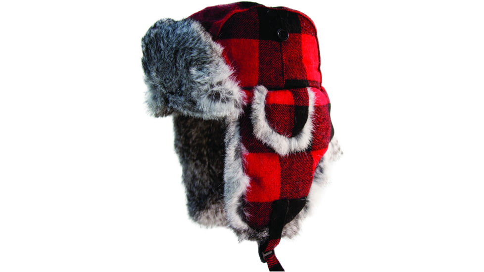 Eskimo Buffalo Plaid Alaskan Fur Hat
