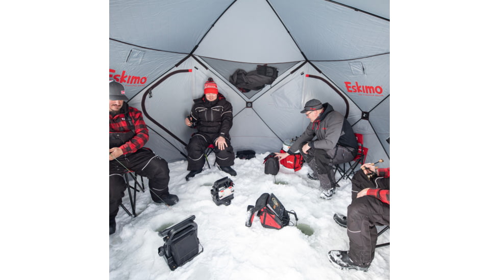 Eskimo Ice Shelter Outbreak 650 XD Plaid, Red/Black, 5-7 Person, 44650