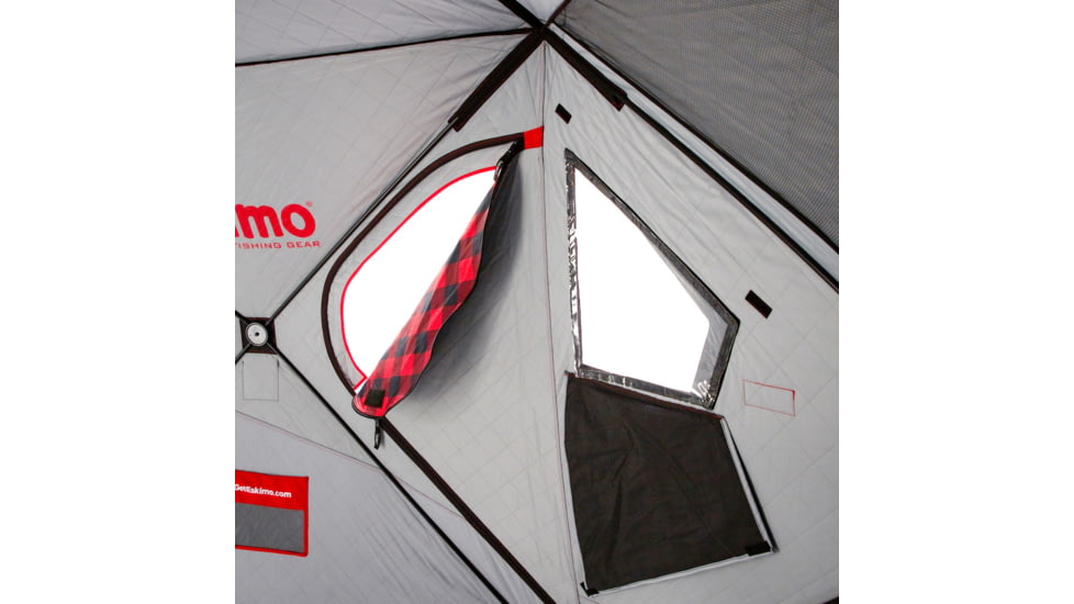 Eskimo Ice Shelter Outbreak 650 XD Plaid, Red/Black, 5-7 Person, 44650