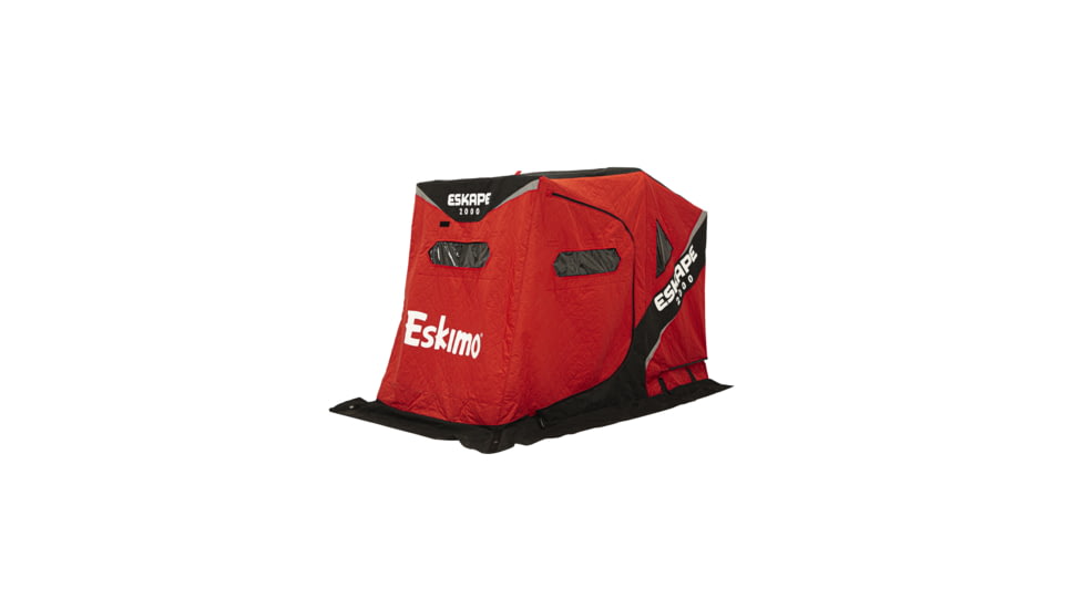 Eskimo Shelter Flip Style 2000 Side Door, Red/Black, 1-2 Person, 44100