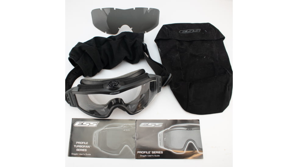 ESS Asian-Fit Profile ANSI TurboFan Goggles, Black 740-0132