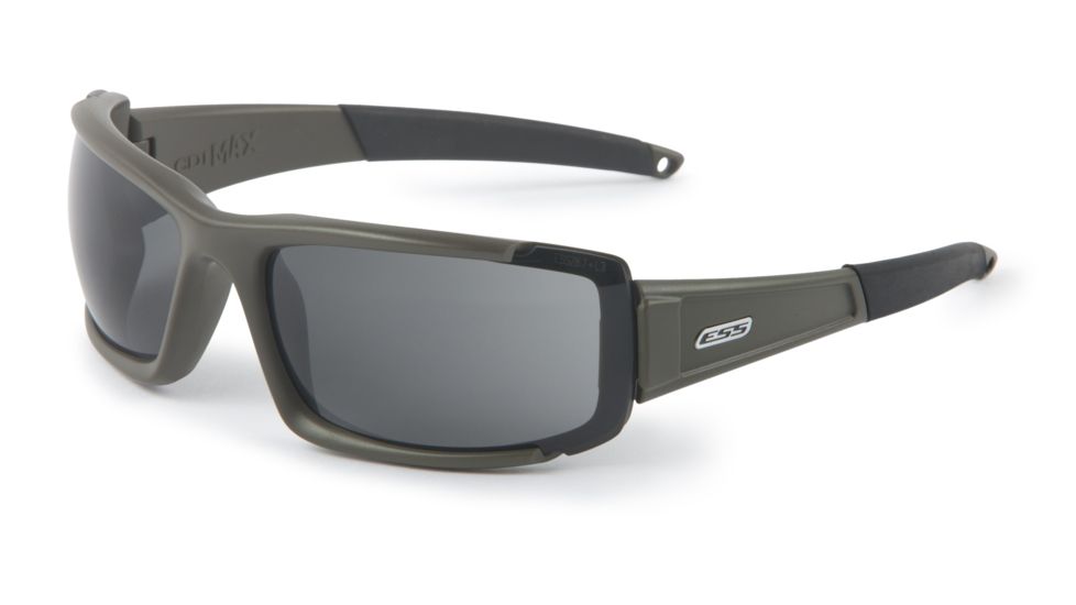 ESS CDI Max Ballistic Sunglasses, Matte Olive Frame, Smoke Gray Lens, Medium / Large Fit, EE9003-03