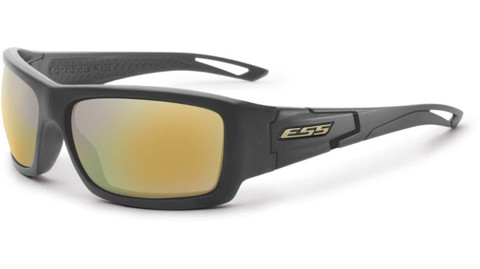 ESS Craftsman Credence Sunglasses, Carbon Gray Frame, Mirrored Brass Lens, Medium/Large, EE9015-19