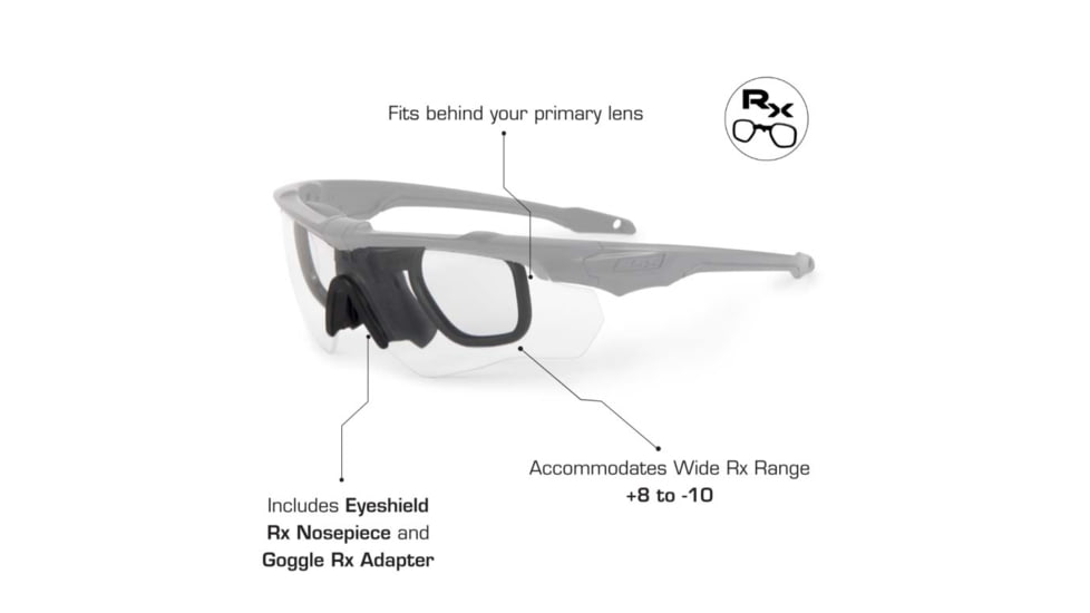 ESS Craftsman CrossBladeSTD Sunglasses, Carbon Gray Frame, Mirrored Brass Lens, Large, EE9032-30