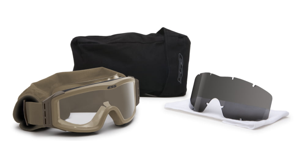 ESS Profile NVG Goggles w/Clear &amp; Smoke Gray Lenses, Tan 499, 740-0127