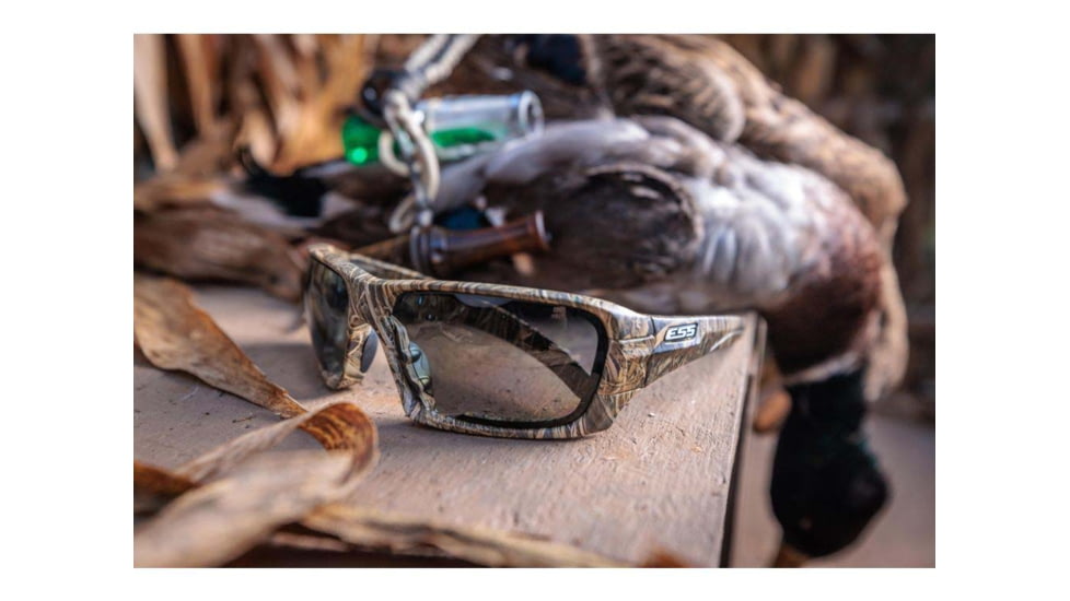 ESS Rollbar RealTree MAX7 Sunglasses, Camo Frame, Gray/Clear/Mirrored Copper Lenses, EE9018-18
