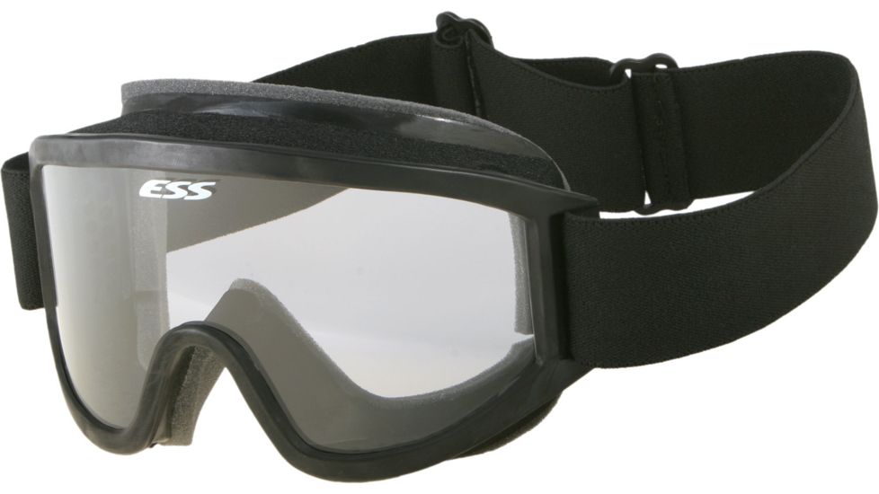 ESS Tactical XT Military Goggles with Black Frame, Clear Lens and 40mm Strap - 740-0243