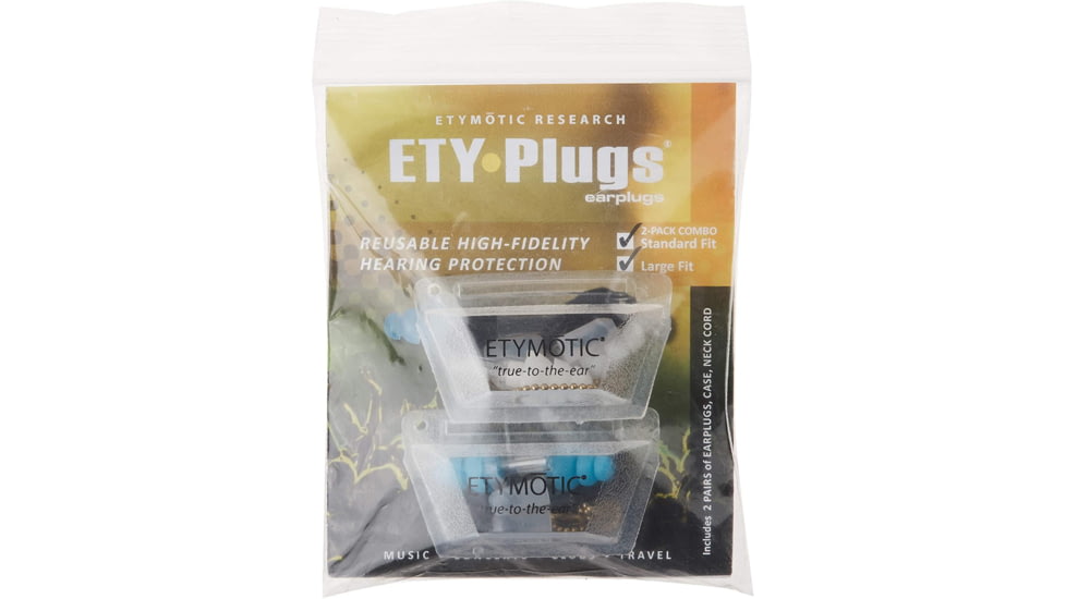 Etymotic Research ER20 High-Fidelity Earplugs, White/Blue, Standard, Large, ER20-COMBO