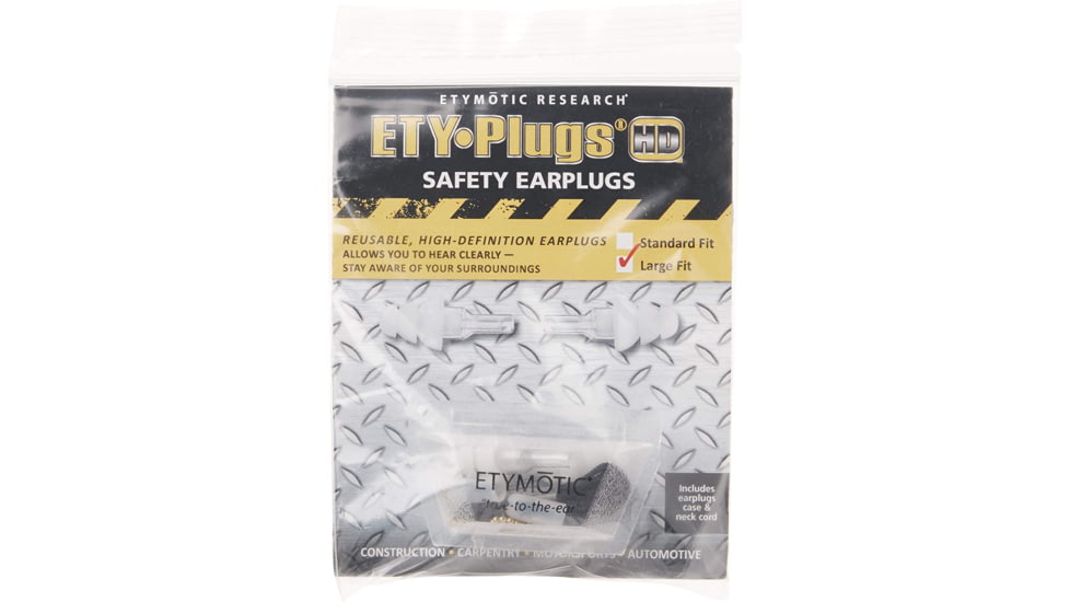 Etymotic Research ER20HD Safety High-Definition Earplugs, White, Large, ER20-SFT-WHITE