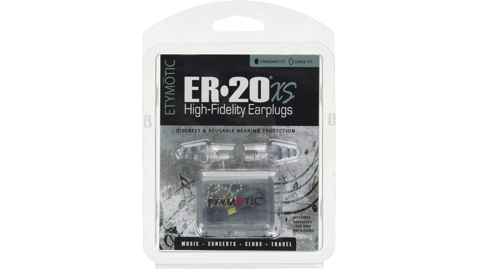 Etymotic Research ER20XS High-Fidelity Earplugs, Frost, Standard, ER20XS-SMF-C