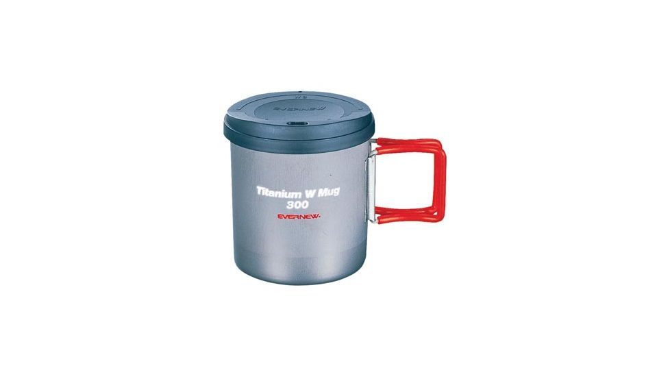 Evernew Titanium Mug Dw300 Fh Lid Red EBY273R