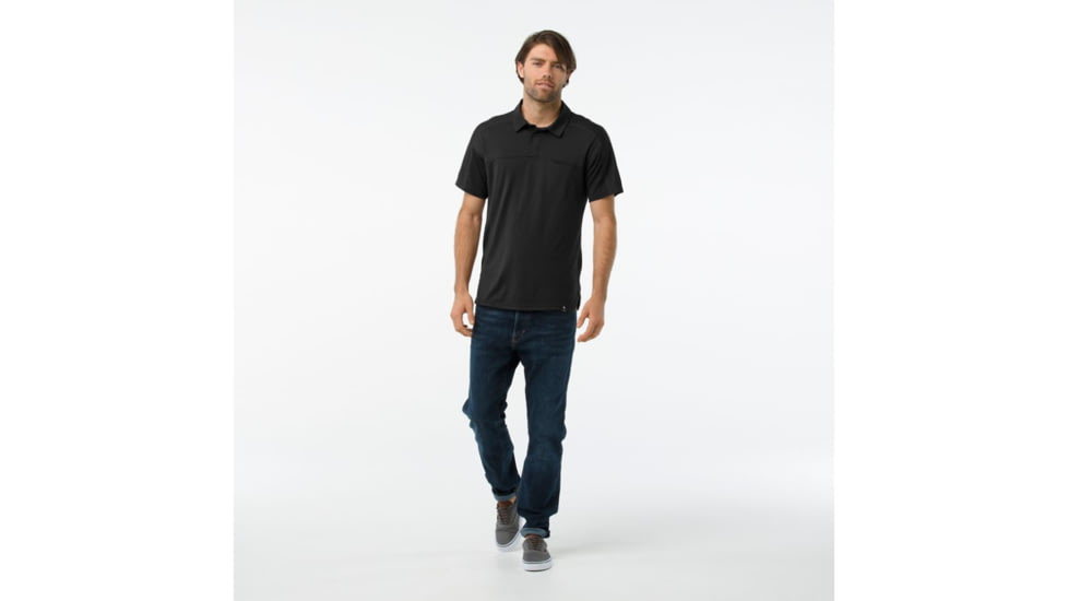 Smartwool Everyday Exploration Short Sleeve Polo-Men's, Charcoal, Large, SW016212003-L