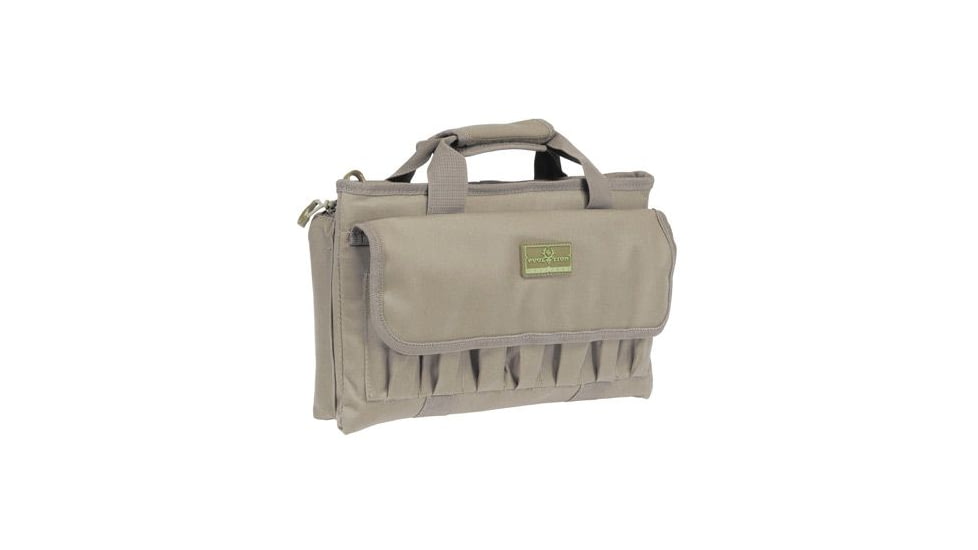 Evolution Outdoor Double Pistol Bag, Dark Tan, 14.5in x 8.5in x 3in, 51280-EV