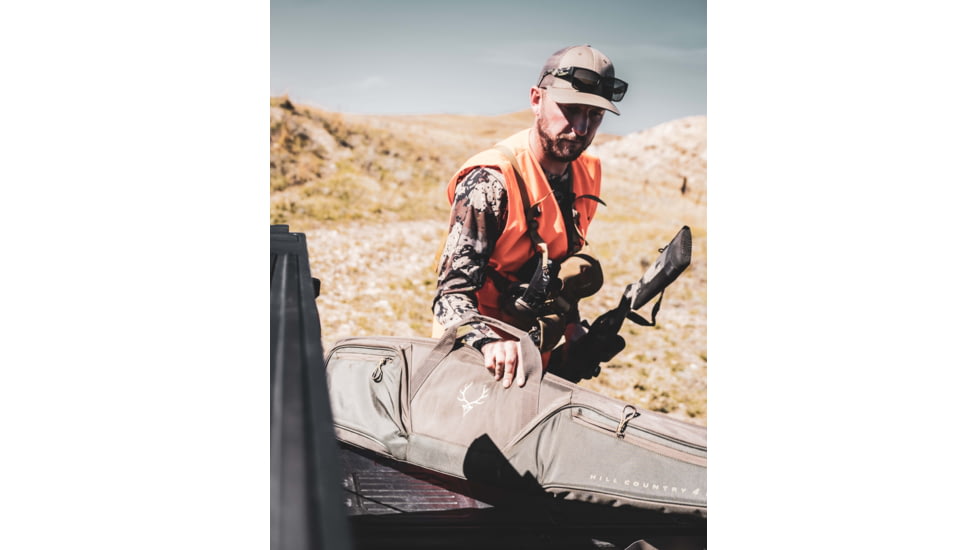 Evolution Outdoor Hill Country II Rifle Case, 54x11.5, 1680 Denier Poylester, Green/Walnut, Fits Scoped Rifles 44384-EV