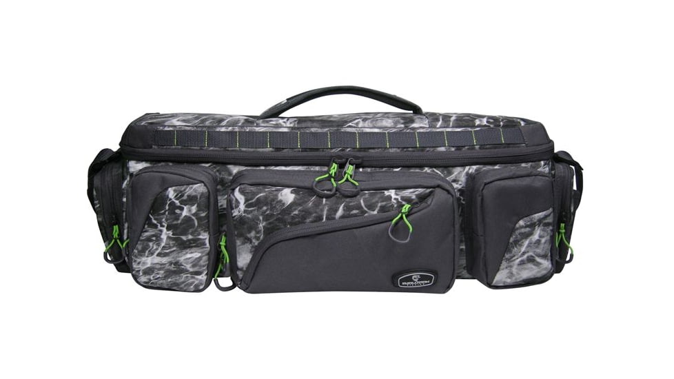 Evolution Outdoor Large Mouth In-line Tackle Bag, Mossy Oak Elements / Grey / White / Green, Large, 31019-EV