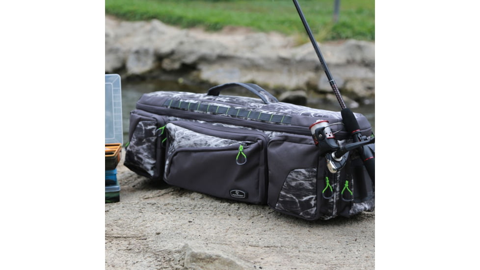 Evolution Outdoor Large Mouth In-line Tackle Bag, Mossy Oak Elements / Grey / White / Green, Large, 31019-EV