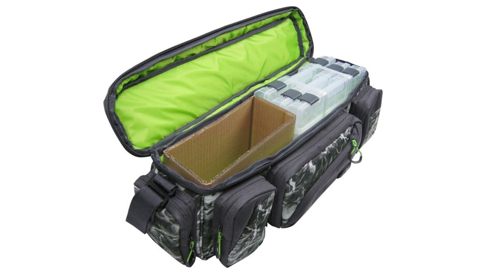 Evolution Outdoor Large Mouth In-line Tackle Bag, Mossy Oak Elements / Grey / White / Green, Large, 31019-EV