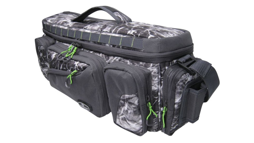 Evolution Outdoor Large Mouth In-line Tackle Bag, Mossy Oak Elements / Grey / White / Green, Large, 31019-EV