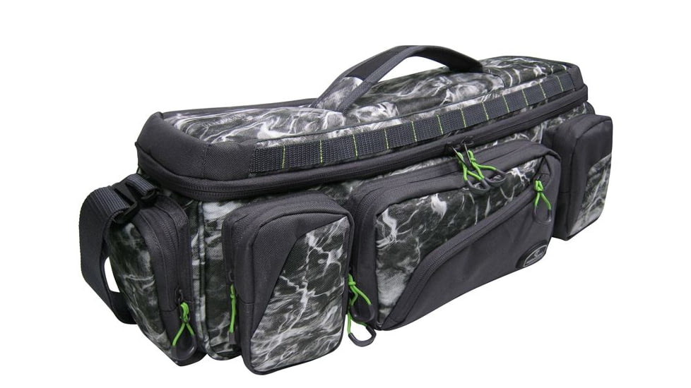 Evolution Outdoor Large Mouth In-line Tackle Bag, Mossy Oak Elements / Grey / White / Green, Large, 31019-EV
