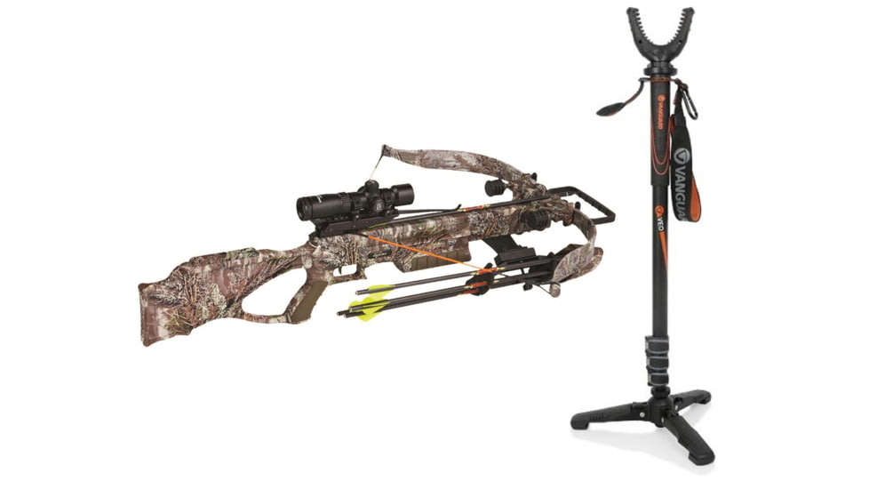 Excalibur Crossbow Matrix 380 Crossbow, w/Tact-Zone Scope RT Max-1, 3860 W/ Vanguard Veo Shooting Stick