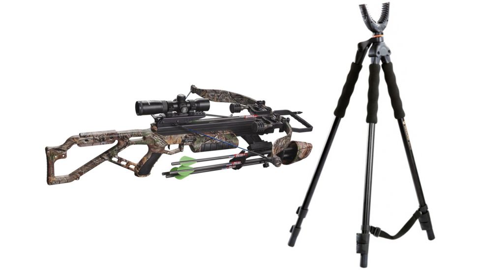 Excalibur Crossbow Micro 355 Crossbow, Realtree Xtra TactZone Package, 3355 W/ Vanguard Quest Tripod
