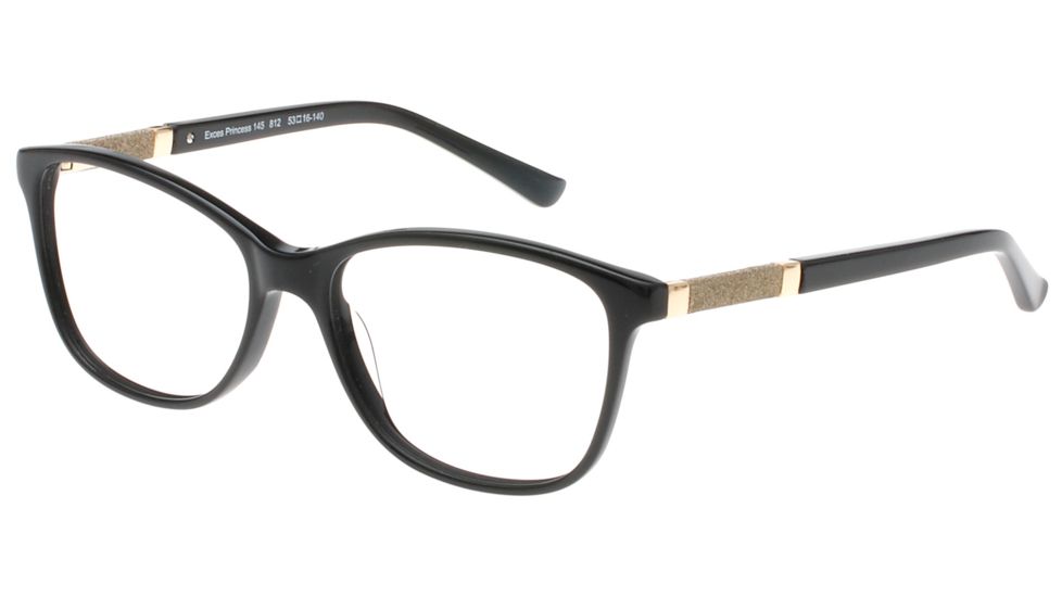 Exces Princess 145 Eyeglasses, Women's, Black-Gold, 53-16-140, EXP145812