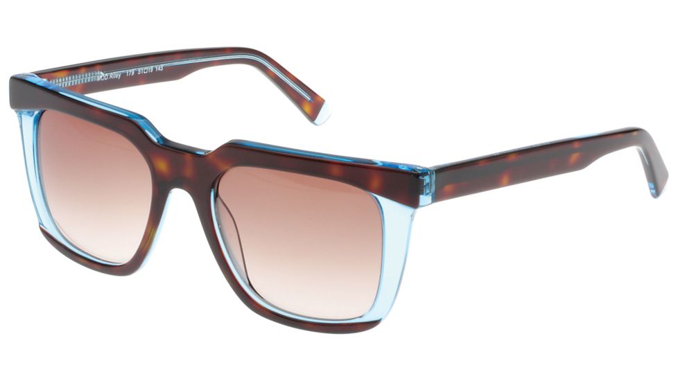 Exces Riley Sunglasses, Women's, Tortoise-Crystal Blue, 51-19-145, EXRILEY179