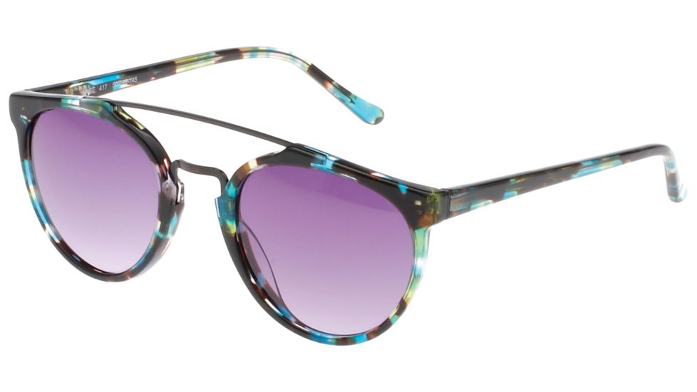 Exces Sage Sunglasses, Womens, Green-Brown Mottled, 50-22-145, EXSAGE417