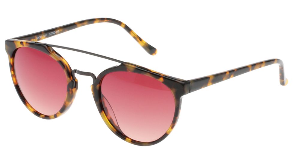 Exces Sage Sunglasses, Womens, Tortoise, 50-22-145, EXSAGE537