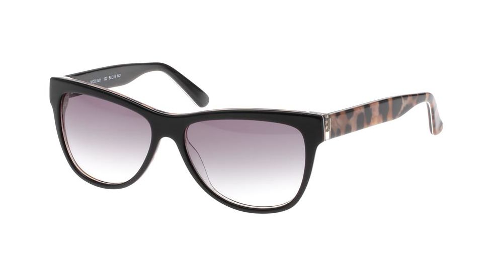 Exces Katt Sunglasses, Female, Black-Gold Leopard/Gradient Brown Lenses, 54-15-142 Katt-122