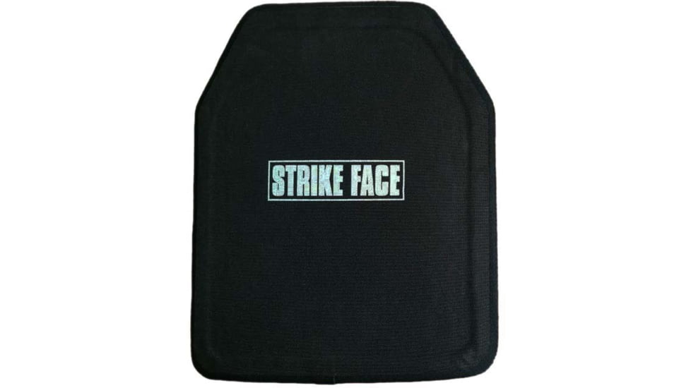 ExecDefense USA Level IV Hard Armor Plate, Stand Alone, Shooters Cut Plate, Front, Black, 10x12, E-4HSF