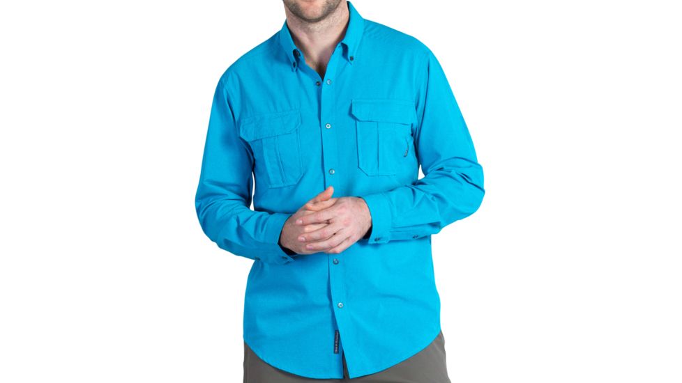 ExOfficio Air Space Long Sleeve Shirt - Men's-Deep Sea-Small