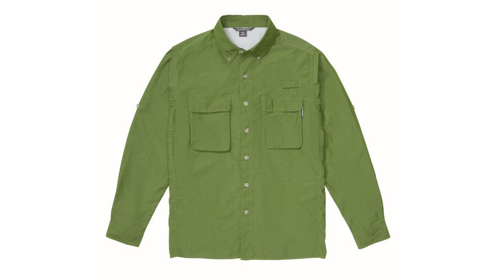 ExOfficio Demo, Air Strip Long Sleeve - Mens, Alpine Green, Medium, 1001-2035-AG-M-DM