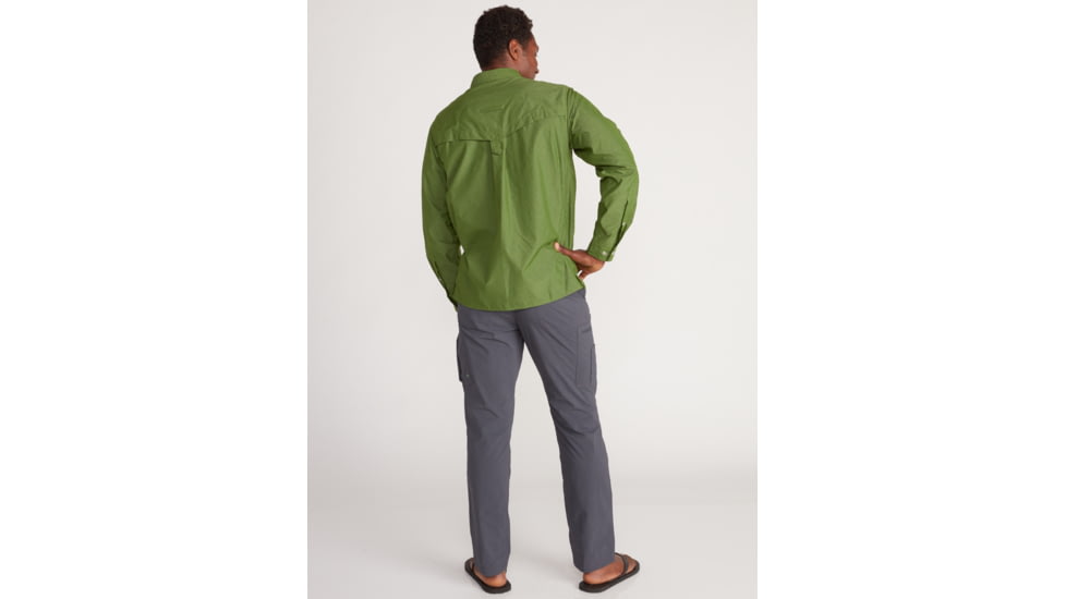 ExOfficio Demo, Air Strip Long Sleeve - Mens, Alpine Green, Medium, 1001-2035-AG-M-DM
