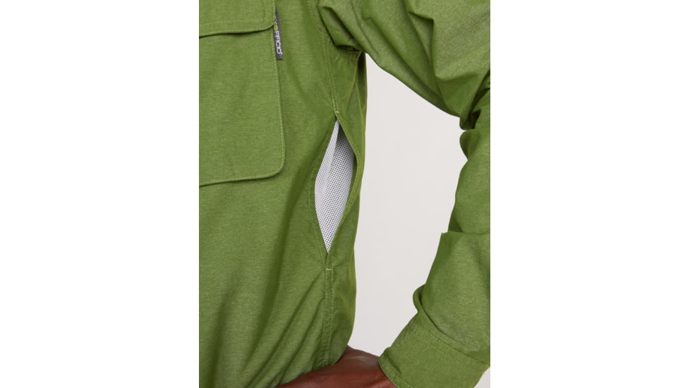 ExOfficio Demo, Air Strip Long Sleeve - Mens, Alpine Green, Medium, 1001-2035-AG-M-DM