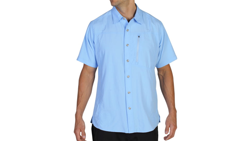 ExOfficio Geotrek'r Short Sleeve Shirt - Men's -Lt Lapis-Large
