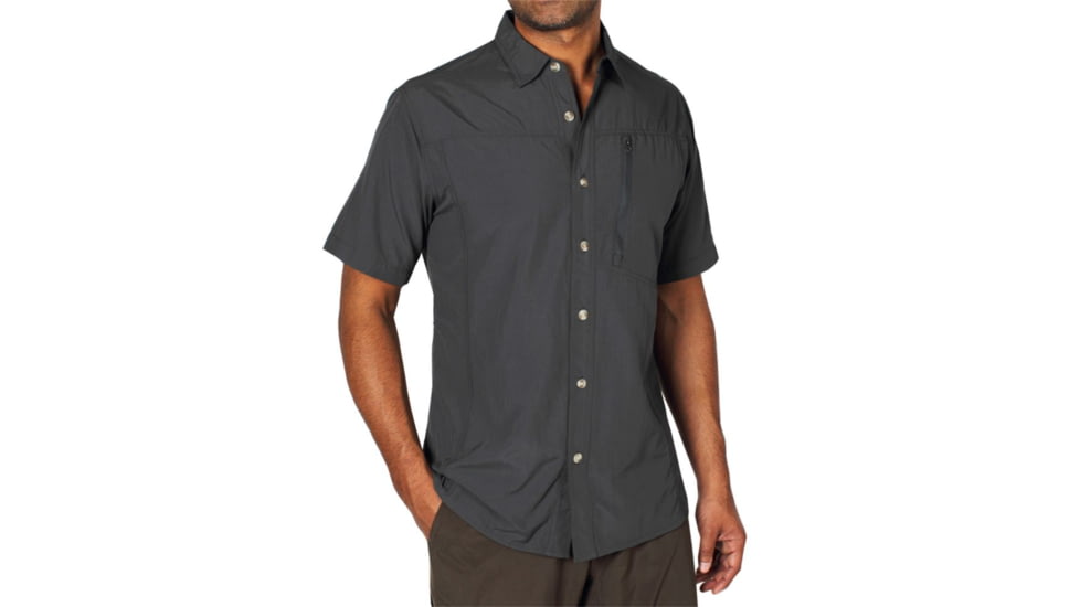 Geotrekr Short Sleeve Shirt - Mens -Dk Pebble-Small