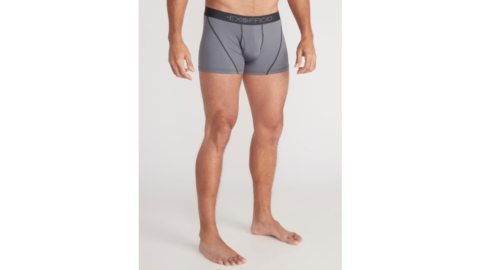 ExOfficio Give-N-Go 2.0 3in Sport Boxer Brief - Mens, Steel Onyx/Black, 2XL, 12413447-9182-2XL