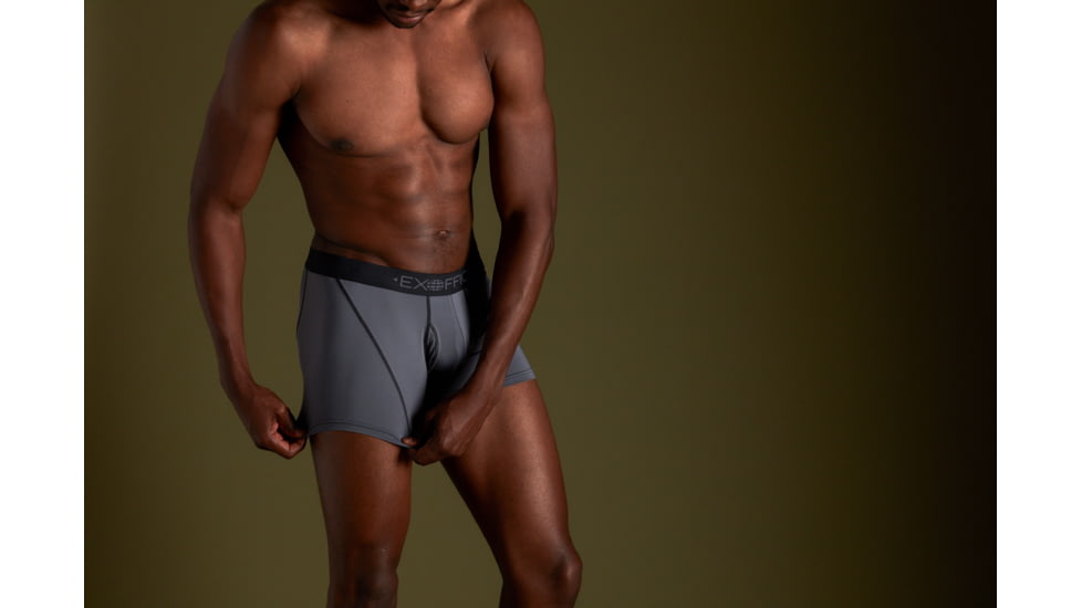 ExOfficio Give-N-Go 2.0 3in Sport Boxer Brief - Mens, Steel Onyx/Black, 2XL, 12413447-9182-2XL