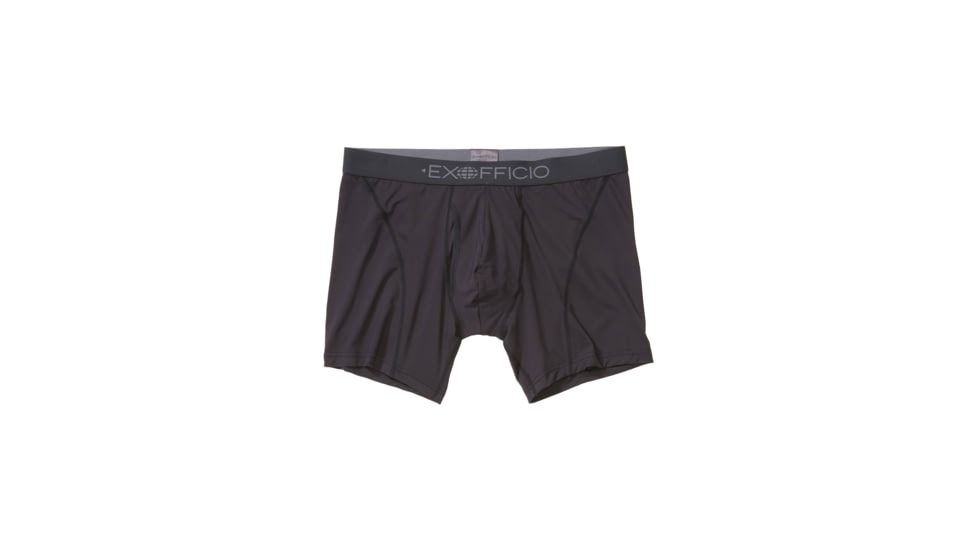 ExOfficio Give-N-Go 2.0 6in Sport Boxer Brief - Mens, Black/Black, 2XL, 12413448-9141-2XL