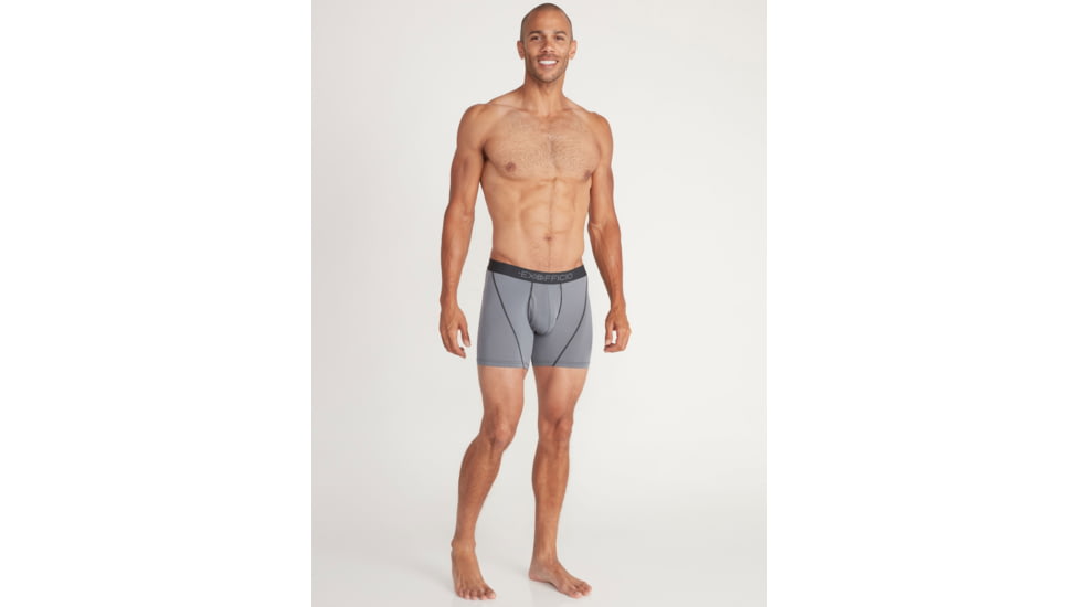 ExOfficio Give-N-Go 2.0 6in Sport Boxer Brief - Mens, Steel Onyx/Black, 2XL, 12413448-9182-2XL