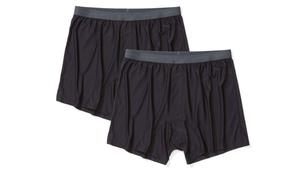 ExOfficio Give-N-Go 2.0 Boxer 2Pk - Mens, Black, Large, 1241-6693-9999-L