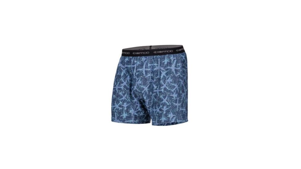 ExOfficio Give-N-Go Printed Boxer Mens, Navy Planes, XL, 12452346-7318-XL