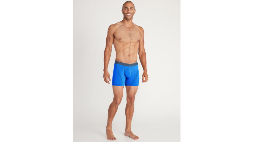 ExOfficio Give-N-Go Sport 2.0 Boxer Brief - Mens, 6in, Lagoon/Steel Blue, Extra Large, 12416718-23292-XL