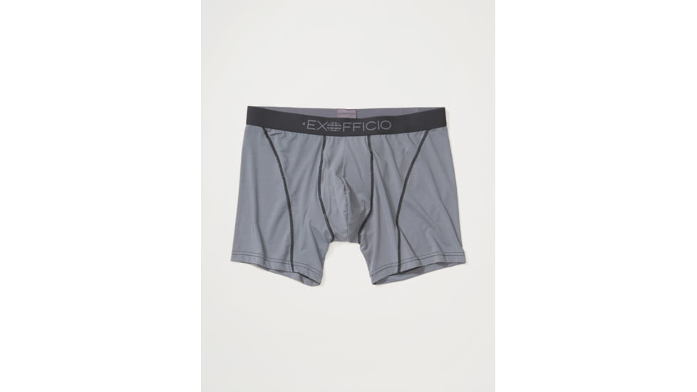 ExOfficio Give-N-Go Sport 2.0 Boxer Brief - Mens, 6in, Steel Onyx/Black, 2XL, 12416718-9182-2XL